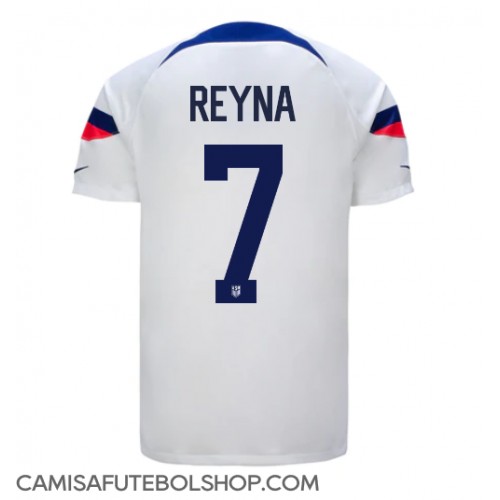 Camisa de time de futebol Estados Unidos Giovanni Reyna #7 Replicas 1º Equipamento Mundo 2022 Manga Curta